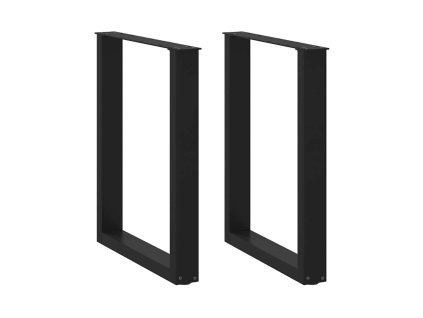 vidaXL Nohy k jídelnímu stolu ve tvaru U, 2 ks, černé, 60 x (72-73) cm, ocel