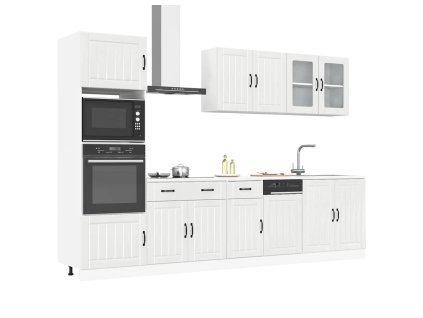 vidaXL 7dílná sada kuchyňských skříněk "Lucca" z vysoce lesklého bílého dřeva