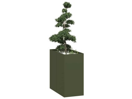 vidaXL Truhlík olivově zelený 40x80x80 cm ocel