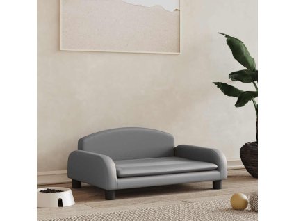 vidaXL Pelíšek pro psy šedý 70 x 45 x 30 cm umělá kůže