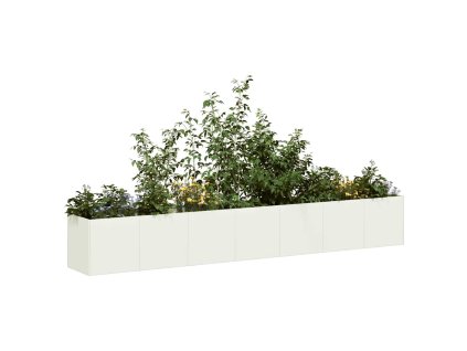 vidaXL Truhlík bílý 280x40x40 cm ocel válcovaná za studena