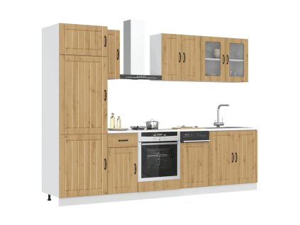 vidaXL 8dílná sada kuchyňských skříněk "Kalmar" dub artisan kompozit