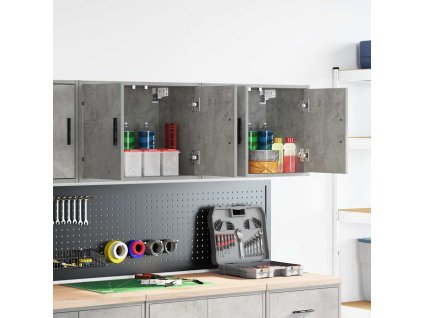 vidaXL Garážové nástěnné skříně 2 ks Beton Grey kompozitní dřevo