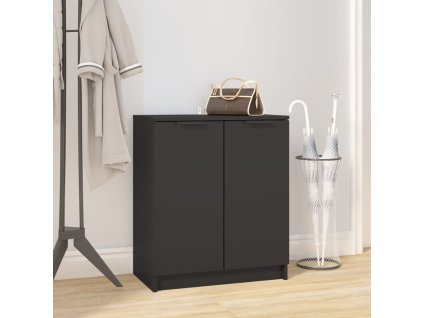 vidaXL Botník černý 59 x 35 x 70 cm kompozitní dřevo