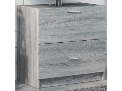 vidaXL Skříňka pod umyvadlo šedá sonoma 59x37x59 cm kompozitní dřevo