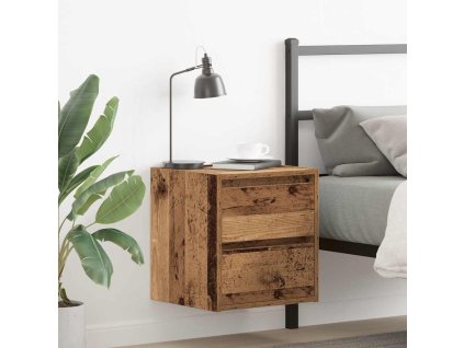 vidaXL Nástěnné noční stolky 2 ks old wood 38x34x40 cm