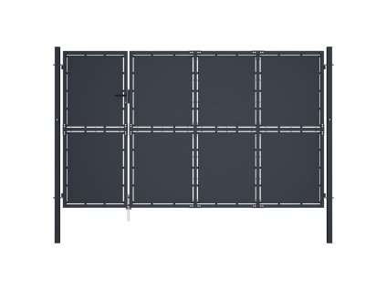 vidaXL Zahradní brána ocelová 350 x 175 cm antracitová