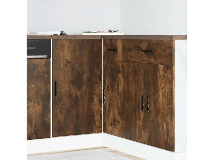 vidaXL Spodní skříňka pod umyvadlo „Lyon“ kouřový dub, imitace dřeva