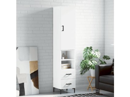 vidaXL Skříň highboard bílá 34,5 x 34 x 180 cm kompozitní dřevo