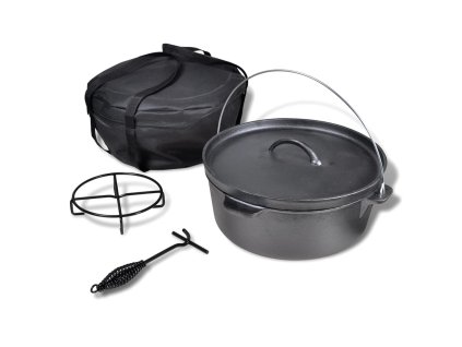 Litinový hrnec 11,3 L Dutch Oven s příslušenstvím