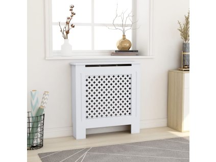 vidaXL Kryt na radiátor MDF bílý 78 cm