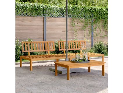 vidaXL Zahradní středové pohovky z palet 2 ks masivní akáciové dřevo