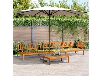 vidaXL 4dílná zahradní paletová sedací souprava masivní akáciové dřevo