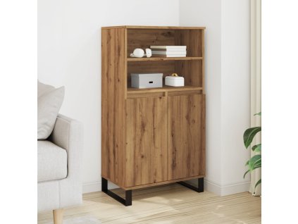 vidaXL Skříň highboard dub artisan 60 x 36 x 110 cm kompozitní dřevo