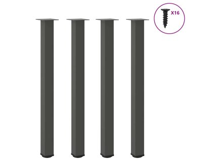 vidaXL Nohy k barovému stolu 4 ks antracitové 110-112 cm ocelové