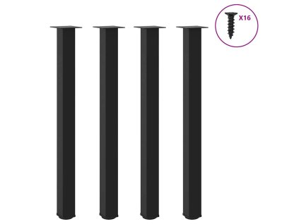 vidaXL Nohy barového stolu 4 ks černé 110–112 cm ocelové