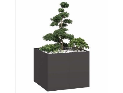 vidaXL Truhlík černý 100x100x80 cm ocel