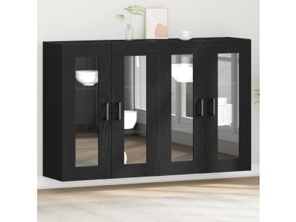 vidaXL Nástěnné skříně 2 pcs Černý dub 69,5 x 34 x 90 cm