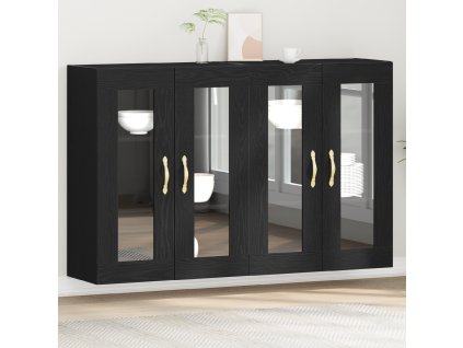 vidaXL Nástěnné skříně 2 pcs Černý dub 69,5 x 34 x 90 cm