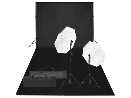 vidaXL Ateliérové vybavení sada se světly a pozadím