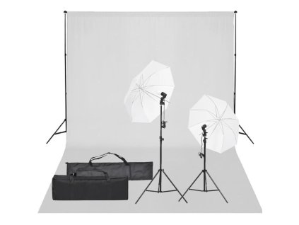 vidaXL Ateliérové vybavení sada se světly a pozadím