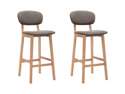 vidaXL Barové židle 2 ks taupe textil