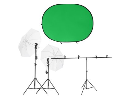 vidaXL Ateliérové vybavení sada se světly a pozadím