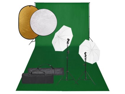 vidaXL Ateliérové vybavení sada se světly, pozadím a odraznou deskou