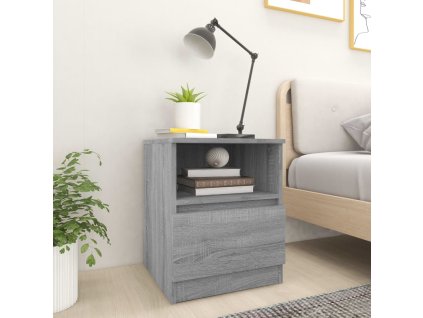 vidaXL Noční stolky 2 ks šedé sonoma 40 x 40 x 50 cm kompozitní dřevo