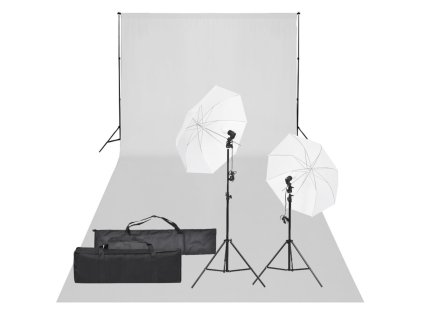 vidaXL Ateliérové vybavení sada se světly a pozadím