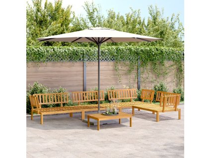 vidaXL 5dílná zahradní paletová sedací souprava masivní akáciové dřevo