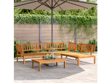 vidaXL 4dílná zahradní paletová sedací souprava masivní akáciové dřevo
