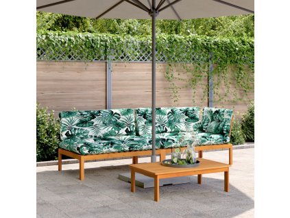 vidaXL 3dílná zahradní paletová sedací souprava podušky masivní akácie
