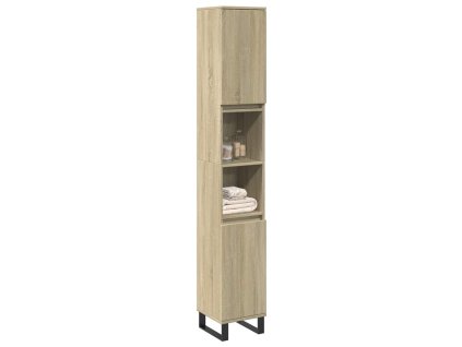 vidaXL Koupelnová skříňka dub sonoma 30 x 30 x 190 cm kompozitní dřevo