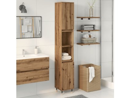 vidaXL Koupelnová skříňka dub artisan 30x30x190 cm kompozitní dřevo