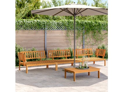 vidaXL 4dílná zahradní paletová sedací souprava masivní akáciové dřevo