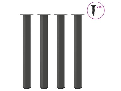 vidaXL Nohy barového stolu 4 ks antracitové 100–102 cm ocelové