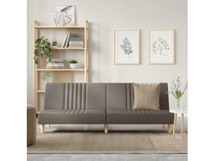 vidaXL Rozkládací pohovka taupe textil