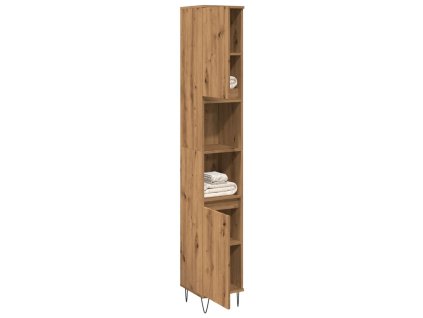vidaXL Koupelnová skříňka dub artisan 30x30x190 cm kompozitní dřevo