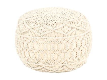 vidaXL Ručně vyrobený sedací puf macramé 45 x 30 cm bavlna