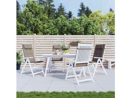 vidaXL Podušky na židli s vysokým opěradlem 4 ks taupe látka oxford