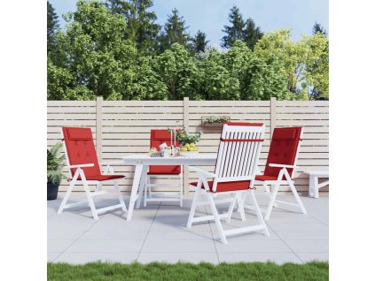 vidaXL Podušky na židli s vysokým opěradlem 4 ks červené látka oxford