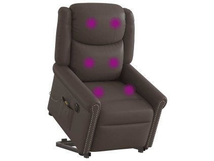 vidaXL Elektrické zvedací masážní polohovací křeslo umělá kůže