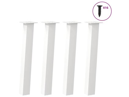 vidaXL Nohy konzolového stolku 4 ks bílé 72 cm ocelové