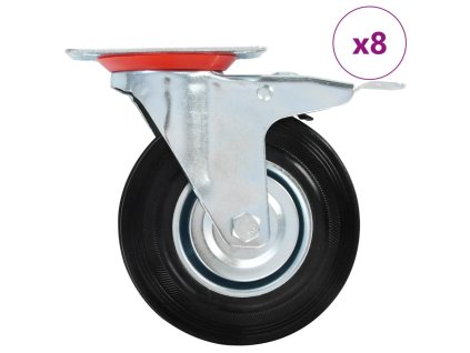 vidaXL 8 ks otočná kolečka 125 mm