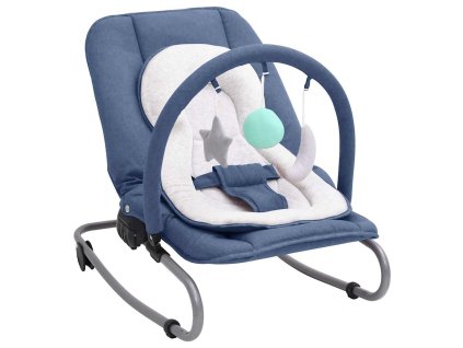 vidaXL Dětské houpací lehátko námořnická modrá ocel