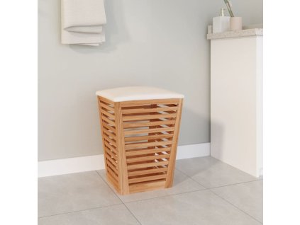 vidaXL Koupelnová stolička 40,5 x 40,5 x 56 cm masivní ořechové dřevo
