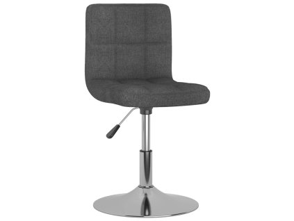 vidaXL Otočná jídelní židle tmavě šedá textil