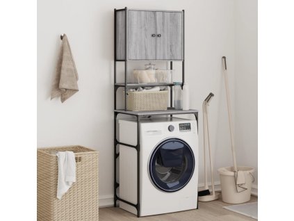 vidaXL Skříňka nad pračku šedá sonoma 68x48,5x194 cm