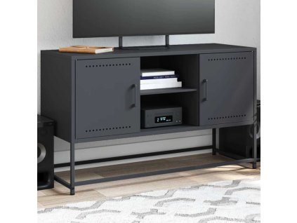 vidaXL TV skříňka antracitová 100,5 x 39 x 60,5 cm ocel